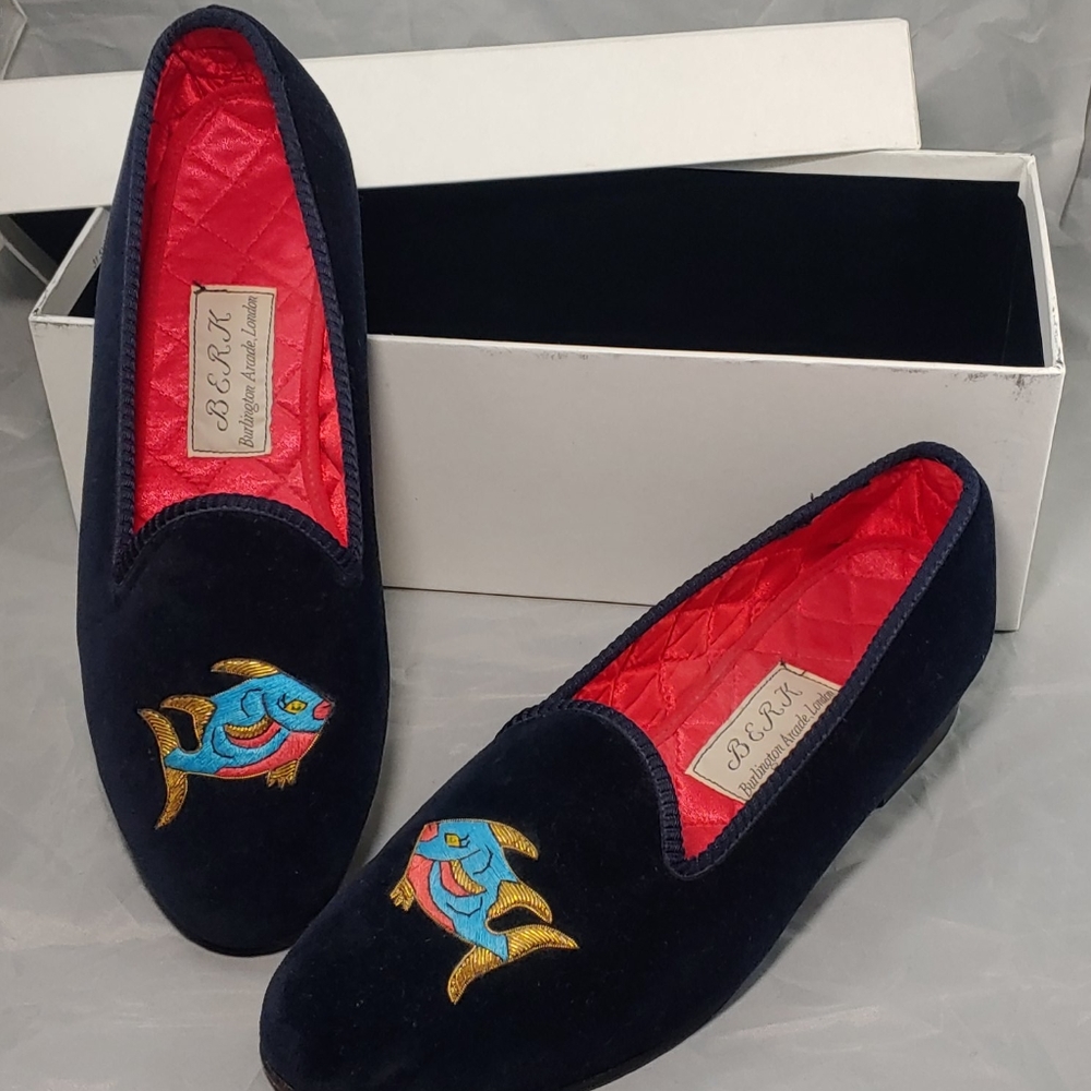 BERK Burlington Arcade, London velvet loafer
